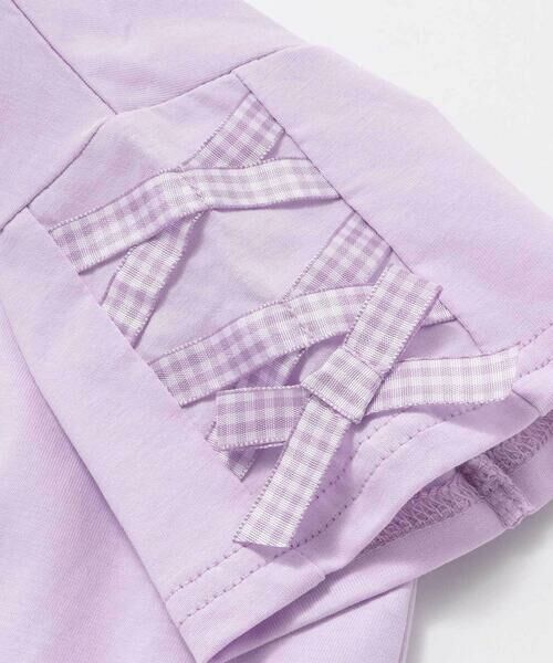 SLAP SLIP / スラップ スリップ Tシャツ | 【マイメロディ＆クロミ×SLAPSLIP】キャラクタープリント編み上げリボンスリーブTシャツ(90~130cm) | 詳細16