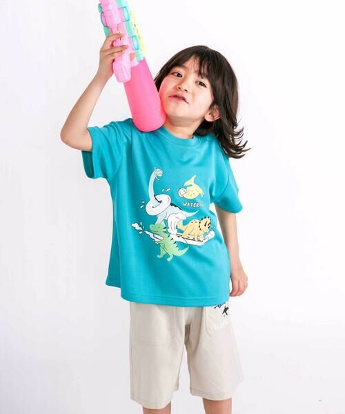 SLAP SLIP / スラップ スリップ Tシャツ | 【水にぬれると色が変わる！？】恐竜水遊びプリントTシャツ(80~130cm) | 詳細12