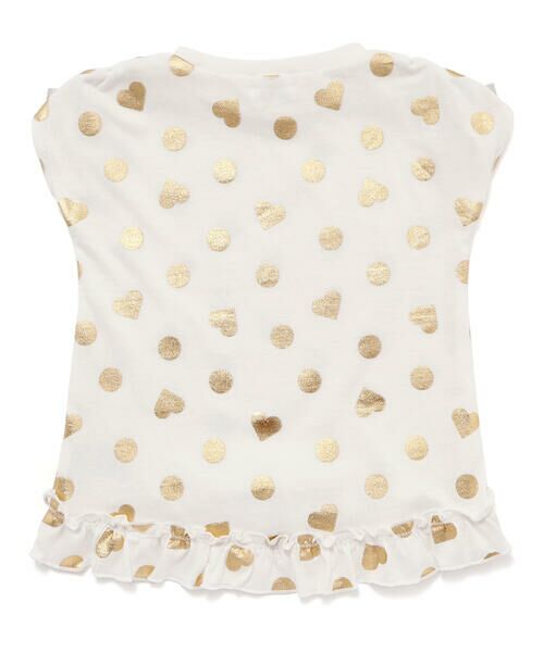 SLAP SLIP / スラップ スリップ Tシャツ | 【接触冷感】裾フリルハートドット箔プリント柄Tシャツ(80~130cm) | 詳細4