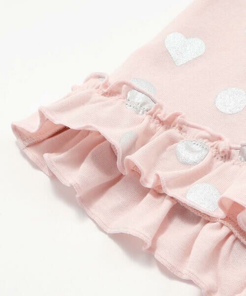 SLAP SLIP / スラップ スリップ Tシャツ | 【接触冷感】裾フリルハートドット箔プリント柄Tシャツ(80~130cm) | 詳細11
