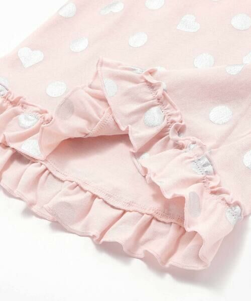 SLAP SLIP / スラップ スリップ Tシャツ | 【接触冷感】裾フリルハートドット箔プリント柄Tシャツ(80~130cm) | 詳細12