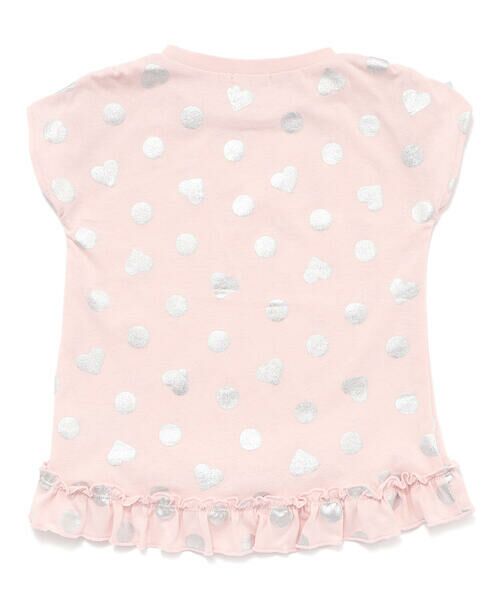 SLAP SLIP / スラップ スリップ Tシャツ | 【接触冷感】裾フリルハートドット箔プリント柄Tシャツ(80~130cm) | 詳細7