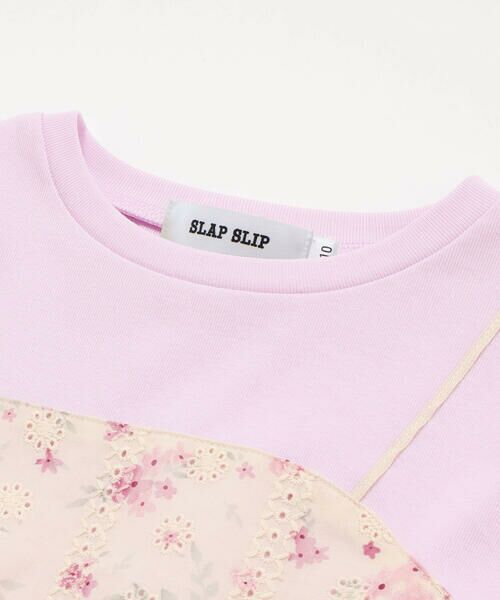 SLAP SLIP / スラップ スリップ Tシャツ | 花柄レースキャミソールドッキングTシャツ(80~130cm) | 詳細7