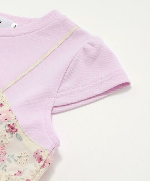 SLAP SLIP / スラップ スリップ Tシャツ | 花柄レースキャミソールドッキングTシャツ(80~130cm) | 詳細8
