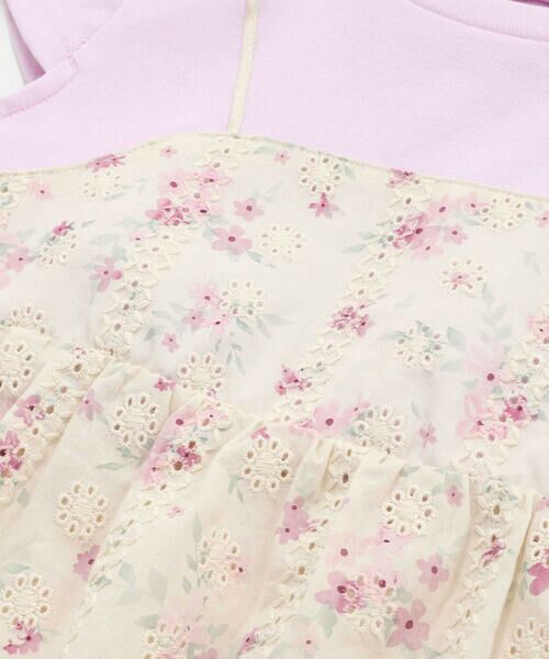 SLAP SLIP / スラップ スリップ Tシャツ | 花柄レースキャミソールドッキングTシャツ(80~130cm) | 詳細9