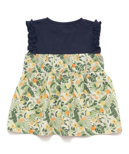 SLAP SLIP / スラップ スリップ Tシャツ | 【お揃い/接触冷感】ドットフルーツボタニカル柄ドッキングノースリーブトップス(80~130cm) | 詳細4