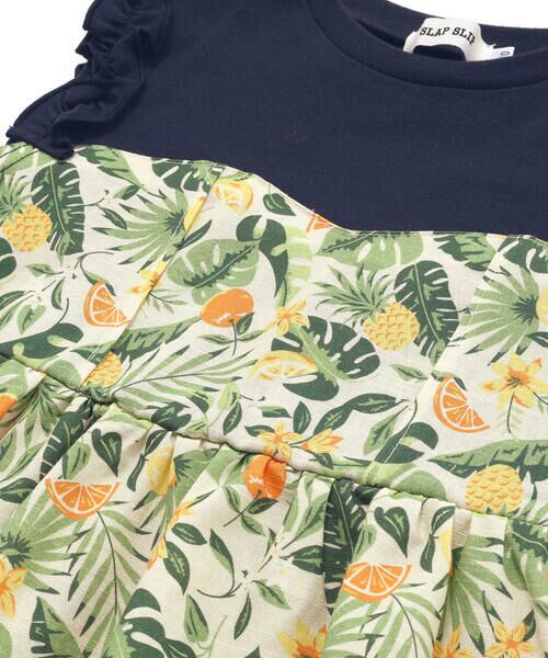 SLAP SLIP / スラップ スリップ Tシャツ | 【お揃い/接触冷感】ドットフルーツボタニカル柄ドッキングノースリーブトップス(80~130cm) | 詳細7