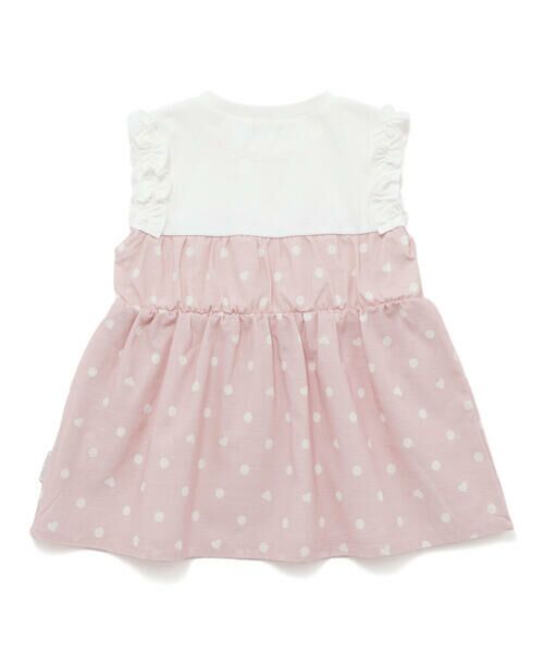 SLAP SLIP / スラップ スリップ Tシャツ | 【お揃い/接触冷感】ドットフルーツボタニカル柄ドッキングノースリーブトップス(80~130cm) | 詳細14