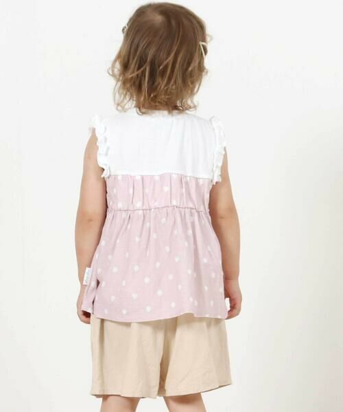 SLAP SLIP / スラップ スリップ Tシャツ | 【お揃い/接触冷感】ドットフルーツボタニカル柄ドッキングノースリーブトップス(80~130cm) | 詳細12
