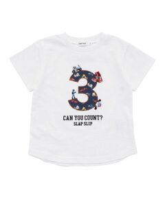SLAP SLIP / スラップ スリップ Tシャツ | 【お揃い/接触冷感】総柄ナンバリングカウントパッチTシャツ(80~130cm)