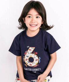 SLAP SLIP / スラップ スリップ Tシャツ | 【お揃い/接触冷感】総柄ナンバリングカウントパッチTシャツ(80~130cm)