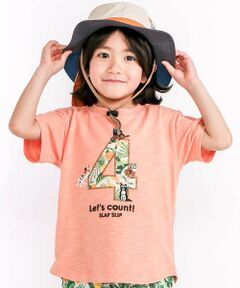 SLAP SLIP / スラップ スリップ Tシャツ | 【お揃い/接触冷感】総柄ナンバリングカウントパッチTシャツ(80~130cm)