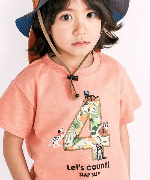SLAP SLIP / スラップ スリップ Tシャツ | 【お揃い/接触冷感】総柄ナンバリングカウントパッチTシャツ(80~130cm) | 詳細22