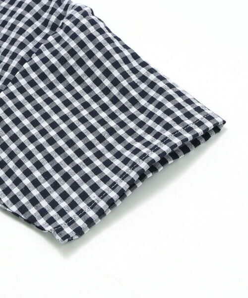 SLAP SLIP / スラップ スリップ Tシャツ | 【お揃い】ストライプチェックサイド切り替えTシャツ(80~130cm) | 詳細14