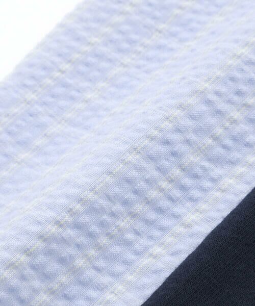 SLAP SLIP / スラップ スリップ Tシャツ | 【お揃い】ストライプチェックサイド切り替えTシャツ(80~130cm) | 詳細15