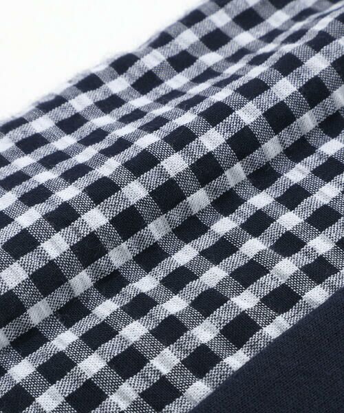 SLAP SLIP / スラップ スリップ Tシャツ | 【お揃い】ストライプチェックサイド切り替えTシャツ(80~130cm) | 詳細16
