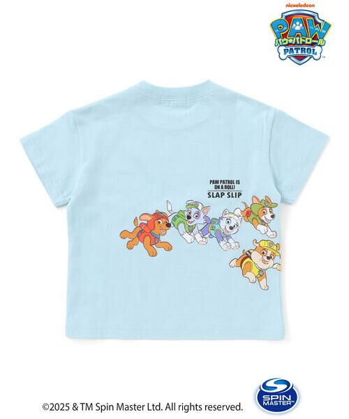 SLAP SLIP / スラップ スリップ Tシャツ | 【パウ・パトロール×SLAPSLIP】無地ボーダーぐるっとキャラクタープリントTシャツ(90~130cm) | 詳細2