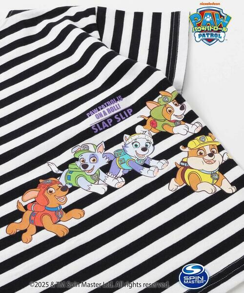 SLAP SLIP / スラップ スリップ Tシャツ | 【パウ・パトロール×SLAPSLIP】無地ボーダーぐるっとキャラクタープリントTシャツ(90~130cm) | 詳細9