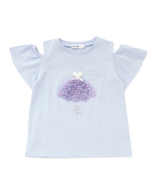SLAP SLIP / スラップ スリップ Tシャツ | 【接触冷感】カラフルシフォンバレリーナモチーフ肩見せTシャツ(80~130cm) | 詳細7