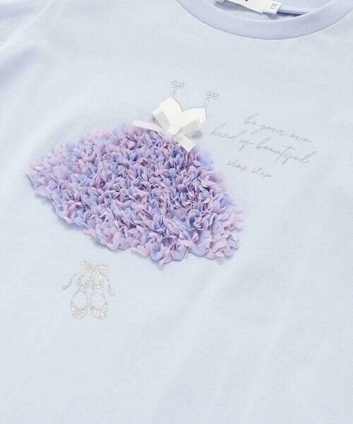 SLAP SLIP / スラップ スリップ Tシャツ | 【接触冷感】カラフルシフォンバレリーナモチーフ肩見せTシャツ(80~130cm) | 詳細9