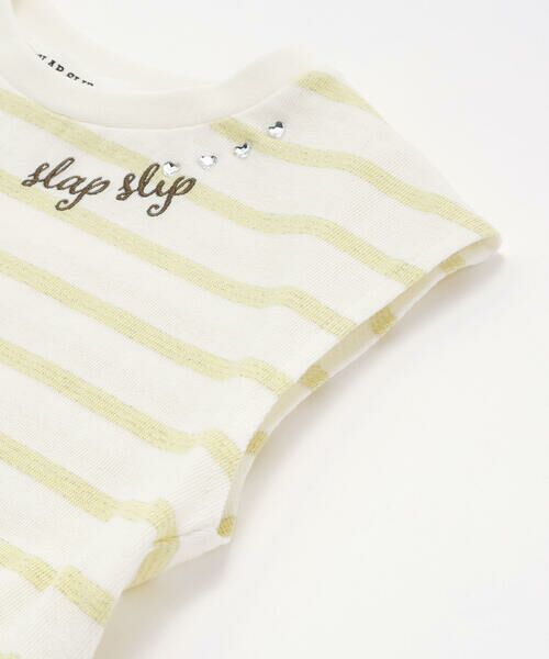 SLAP SLIP / スラップ スリップ Tシャツ | チュールドッキングラメボーダーキラキラトップス(80~130cm) | 詳細11