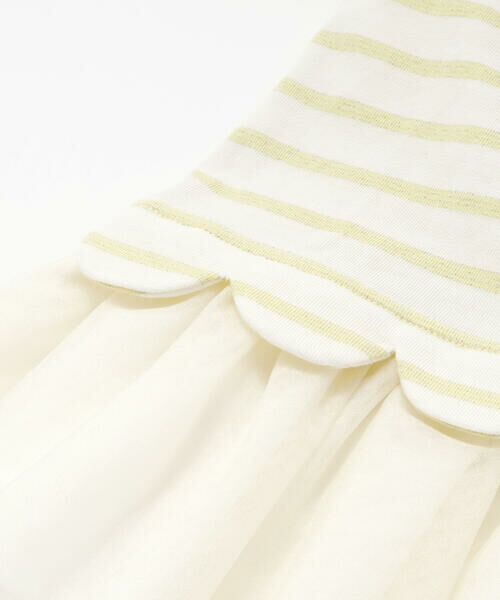 SLAP SLIP / スラップ スリップ Tシャツ | チュールドッキングラメボーダーキラキラトップス(80~130cm) | 詳細12