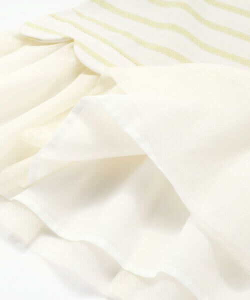 SLAP SLIP / スラップ スリップ Tシャツ | チュールドッキングラメボーダーキラキラトップス(80~130cm) | 詳細14