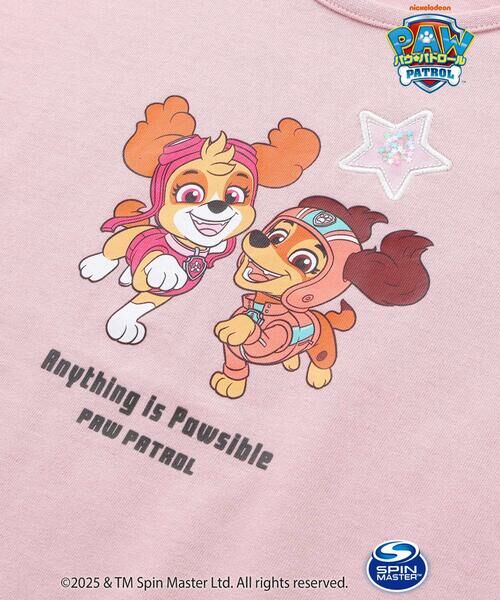 SLAP SLIP / スラップ スリップ Tシャツ | 【パウ・パトロール×SLAPSLIP】袖フリルキャラクタープリントキラキラTシャツ(90~130cm) | 詳細4