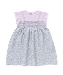 SLAP SLIP / スラップ スリップ ミニ丈・ひざ丈ワンピース | 花柄シフォンドッキングワンピース(80~130cm)