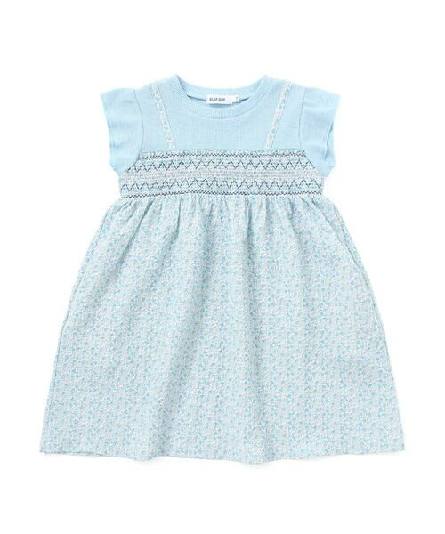 SLAP SLIP / スラップ スリップ ミニ丈・ひざ丈ワンピース | 花柄シフォンドッキングワンピース(80~130cm) | 詳細4