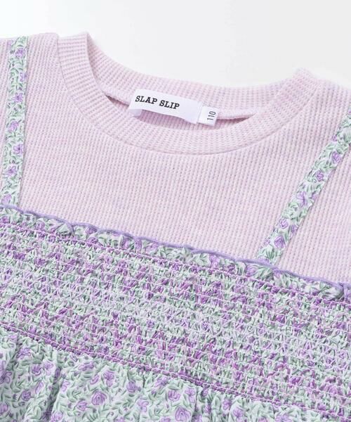 SLAP SLIP / スラップ スリップ ミニ丈・ひざ丈ワンピース | 花柄シフォンドッキングワンピース(80~130cm) | 詳細9