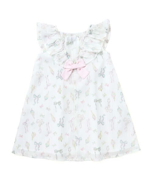 SLAP SLIP / スラップ スリップ ミニ丈・ひざ丈ワンピース | アイス柄プリントシアーチェックワンピース(80~130cm) | 詳細5