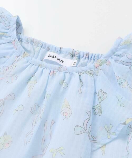 SLAP SLIP / スラップ スリップ ミニ丈・ひざ丈ワンピース | アイス柄プリントシアーチェックワンピース(80~130cm) | 詳細13