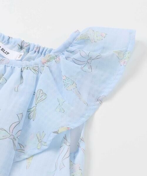 SLAP SLIP / スラップ スリップ ミニ丈・ひざ丈ワンピース | アイス柄プリントシアーチェックワンピース(80~130cm) | 詳細14