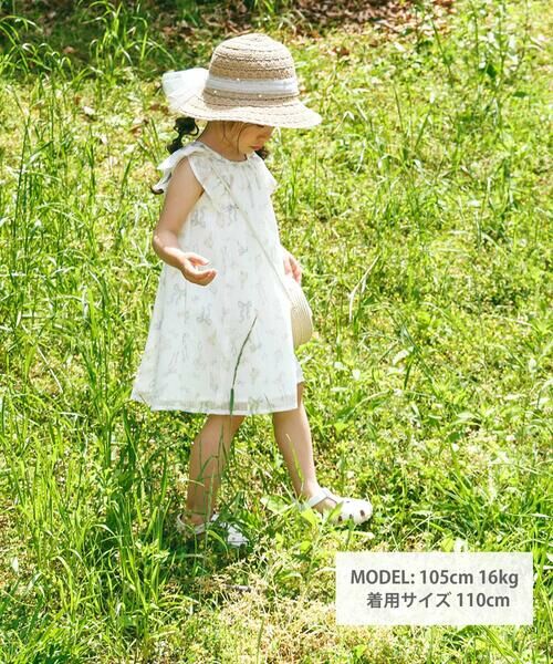 SLAP SLIP / スラップ スリップ ミニ丈・ひざ丈ワンピース | アイス柄プリントシアーチェックワンピース(80~130cm) | 詳細9