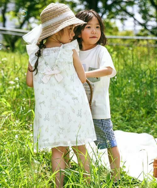 SLAP SLIP / スラップ スリップ ミニ丈・ひざ丈ワンピース | アイス柄プリントシアーチェックワンピース(80~130cm) | 詳細22