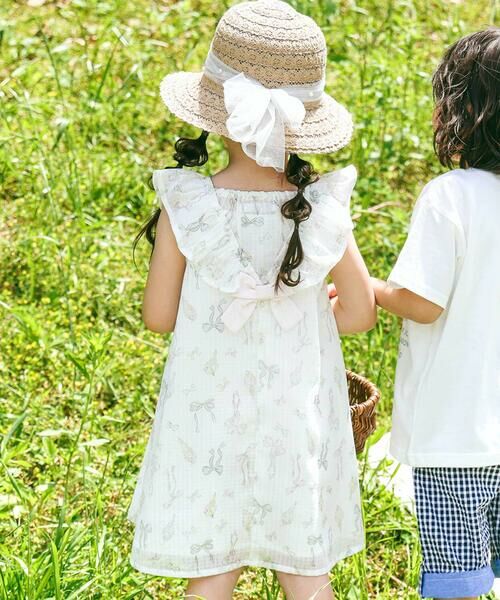 SLAP SLIP / スラップ スリップ ミニ丈・ひざ丈ワンピース | アイス柄プリントシアーチェックワンピース(80~130cm) | 詳細10