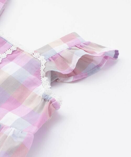 SLAP SLIP / スラップ スリップ シャツ・ブラウス | マドラスチェック肩フリルチュニック(90~130cm) | 詳細9