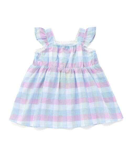 SLAP SLIP / スラップ スリップ シャツ・ブラウス | マドラスチェック肩フリルチュニック(90~130cm) | 詳細14