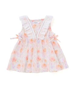 SLAP SLIP / スラップ スリップ シャツ・ブラウス | サイドリボンはしごレースフリルチュニック(90~130cm)