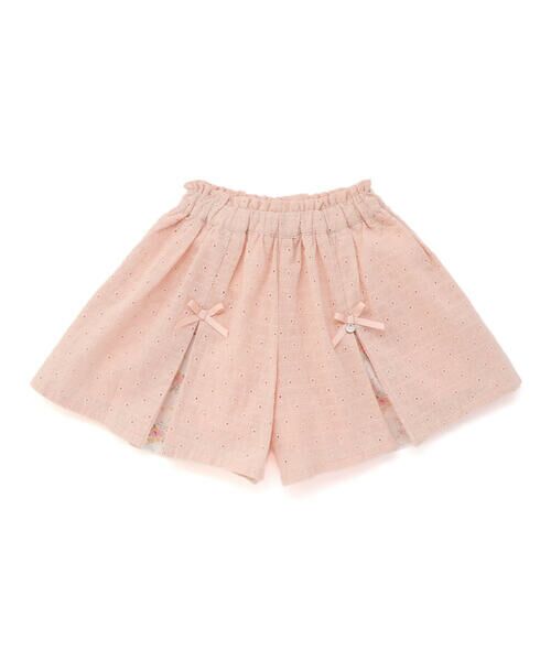 SLAP SLIP/スラップ スリップ リボン付きタックショートパンツ(90~130cm) ピンク 100cm SLAP SLIP/スラップ スリップ リボン付きタックショートパンツ(90~130cm) ピンク 100cm