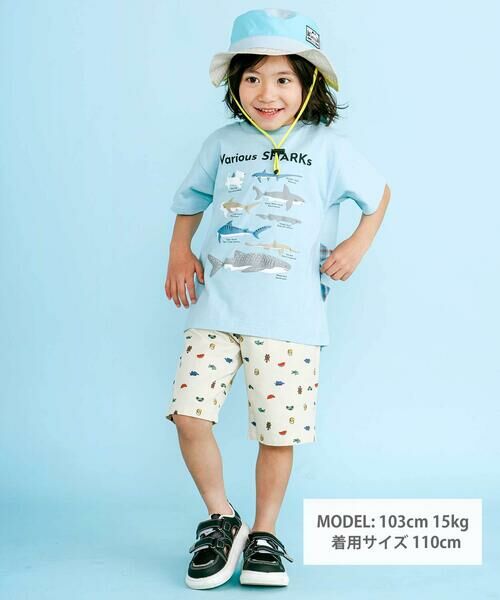 SLAP SLIP / スラップ スリップ ショート・ハーフ・半端丈パンツ | ツイルデニム総柄プリントハーフパンツ(80~130cm) | 詳細1