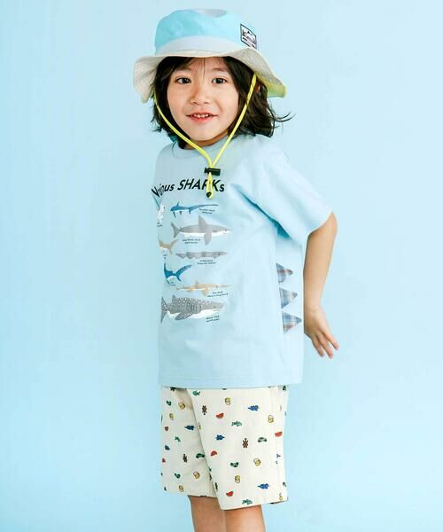 SLAP SLIP / スラップ スリップ ショート・ハーフ・半端丈パンツ | ツイルデニム総柄プリントハーフパンツ(80~130cm) | 詳細3