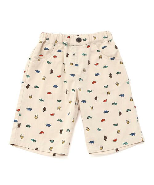 SLAP SLIP / スラップ スリップ ショート・ハーフ・半端丈パンツ | ツイルデニム総柄プリントハーフパンツ(80~130cm) | 詳細4