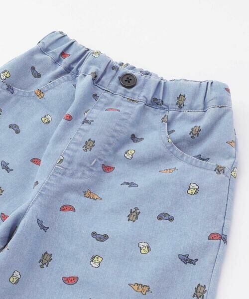 SLAP SLIP / スラップ スリップ ショート・ハーフ・半端丈パンツ | ツイルデニム総柄プリントハーフパンツ(80~130cm) | 詳細10