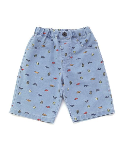 SLAP SLIP / スラップ スリップ ショート・ハーフ・半端丈パンツ | ツイルデニム総柄プリントハーフパンツ(80~130cm) | 詳細8