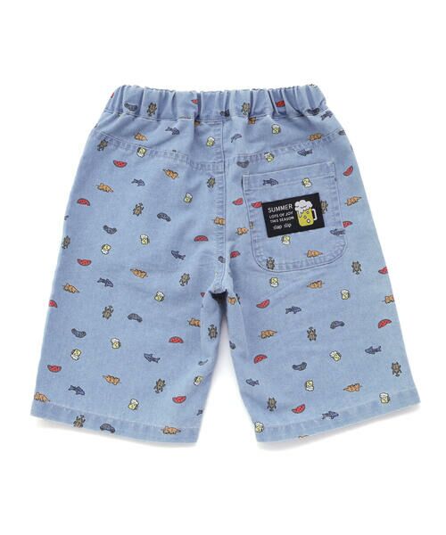 SLAP SLIP / スラップ スリップ ショート・ハーフ・半端丈パンツ | ツイルデニム総柄プリントハーフパンツ(80~130cm) | 詳細9