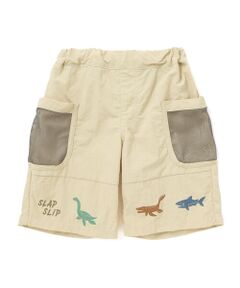 SLAP SLIP / スラップ スリップ ショート・ハーフ・半端丈パンツ | 【水陸両用/水にぬれると柄が浮き出る！？】恐竜総柄メッシュポケットハーフパンツ(80~130cm)
