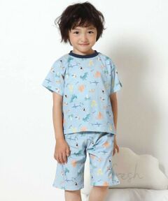 SLAP SLIP / スラップ スリップ ルームウェア | 【スララク/腹巻き一体型/吸汗速乾】みんな快眠！半袖みんみんパジャマ 上下セット(80~130cm)