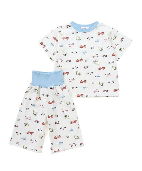 SLAP SLIP / スラップ スリップ ルームウェア | 【スララク/腹巻き一体型/吸汗速乾】みんな快眠!半袖みんみんパジャマ 上下セット(80~130cm) | 詳細2